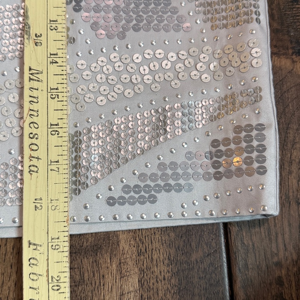 White House Black Market - WHBM sequin silver mini skirt 8 - Picture 4 of 8